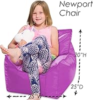 Vista 588 de Posh Creations Puf estructurado cómodo para jugar, leer y ver la televisión, Malibu Lounge, tela de lona para colorear, criaturas