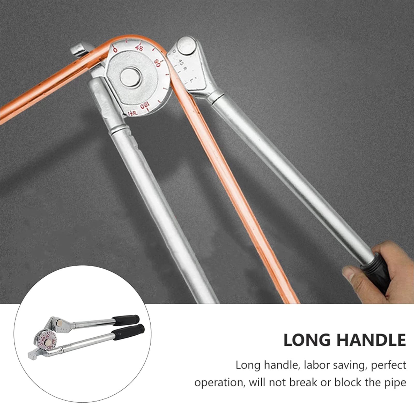Piegatubi Manuale 3-in-1 Per Rame E Alluminio - Curvatubi 0-180° Con 3 Slot (6/8/10 Mm) Per Tubi Aria Condizionata E Idraulica