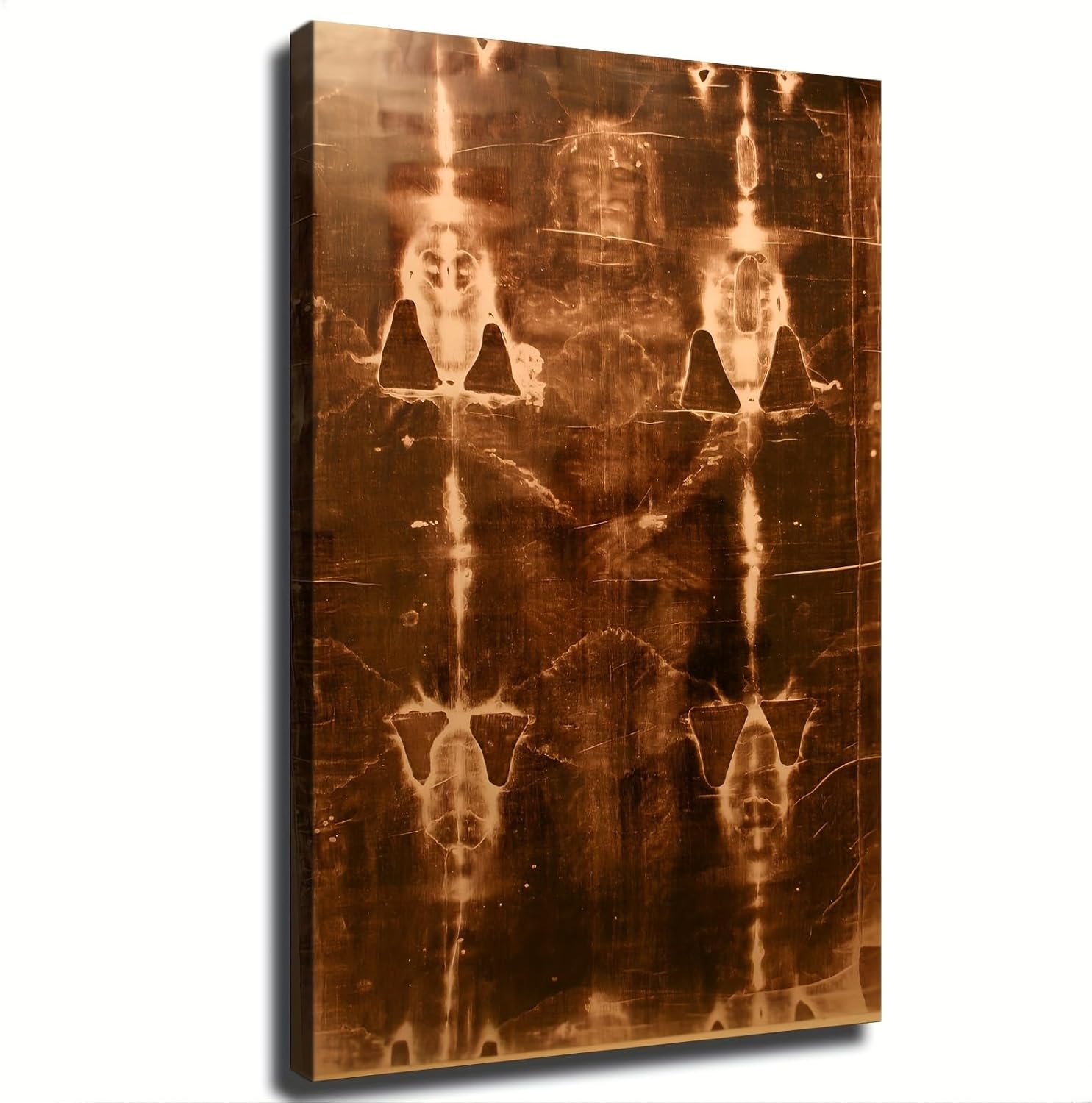 Actual Shroud of Turin Canvas Art Poster and Wall Art Picture Print Modern Family Bedroom Decor (Framed 16×24inch)
