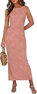 PRETTYGARDEN Womens Maxi Dress 2025 Summer Spaghetti Wedding Guest Long Resort Wear Casual Bodycon Sun Dresses
