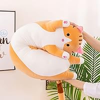 Vista 57 de Cat Soft Plush Pillow Cute Cat Body Pillow, Long Stuffed Cat Plush Cat Stuffed Animal Toy Kitten Long Throw Pillow Gift for Kids White