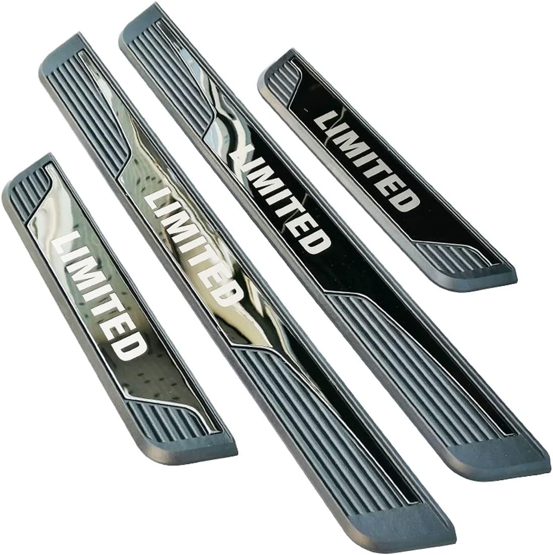 Stainless Door Sill Protector Kick Plate Entry Guard Kit for Subaru Crosstrek Impreza WRX Wilderness 2026 Accessory (Thin Chrome Wilderness)