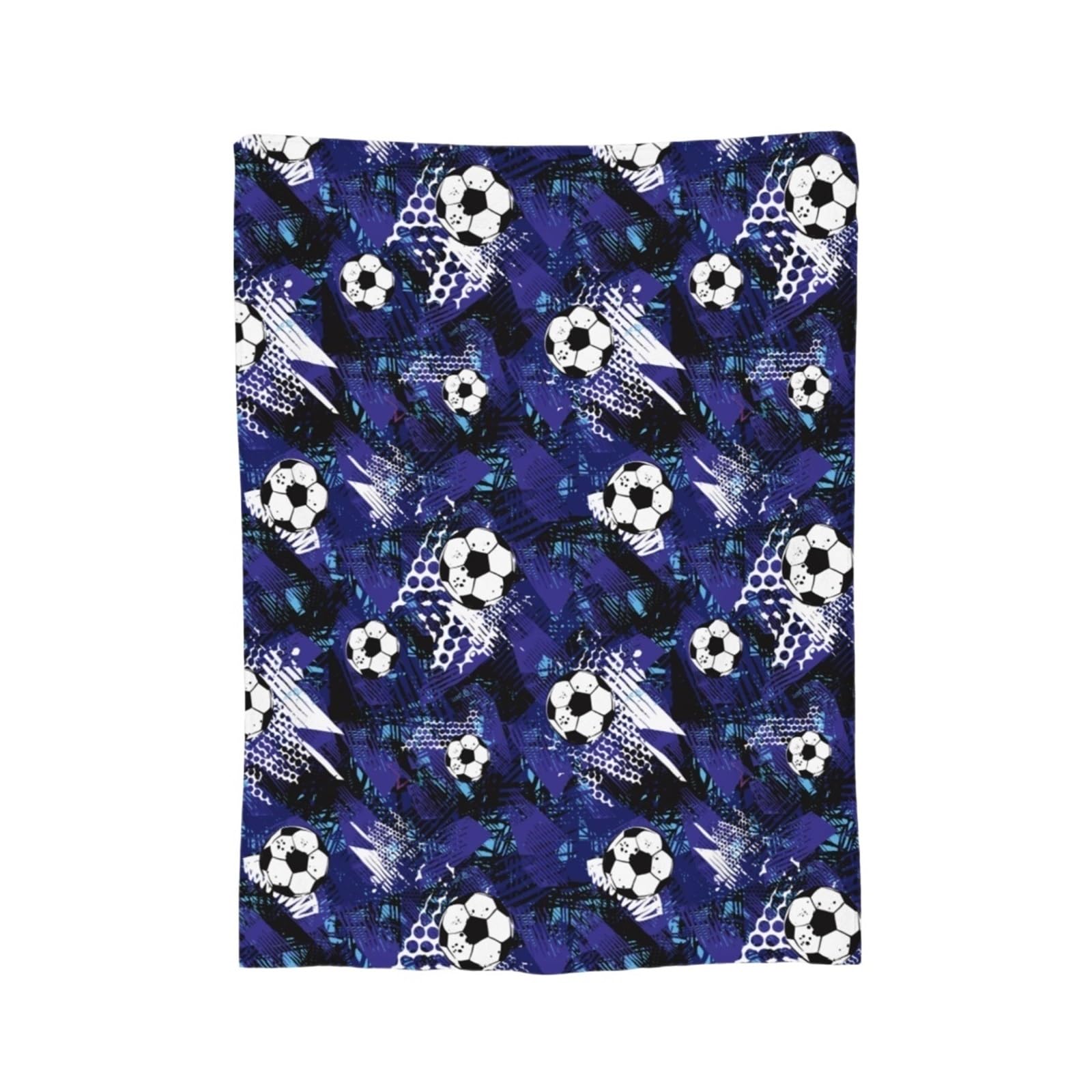 WSQHAO Soccer Ball Football Blanket Plush Print Multifunction Warm Throw For Bed Outdoor for Bed Couch(Color5)