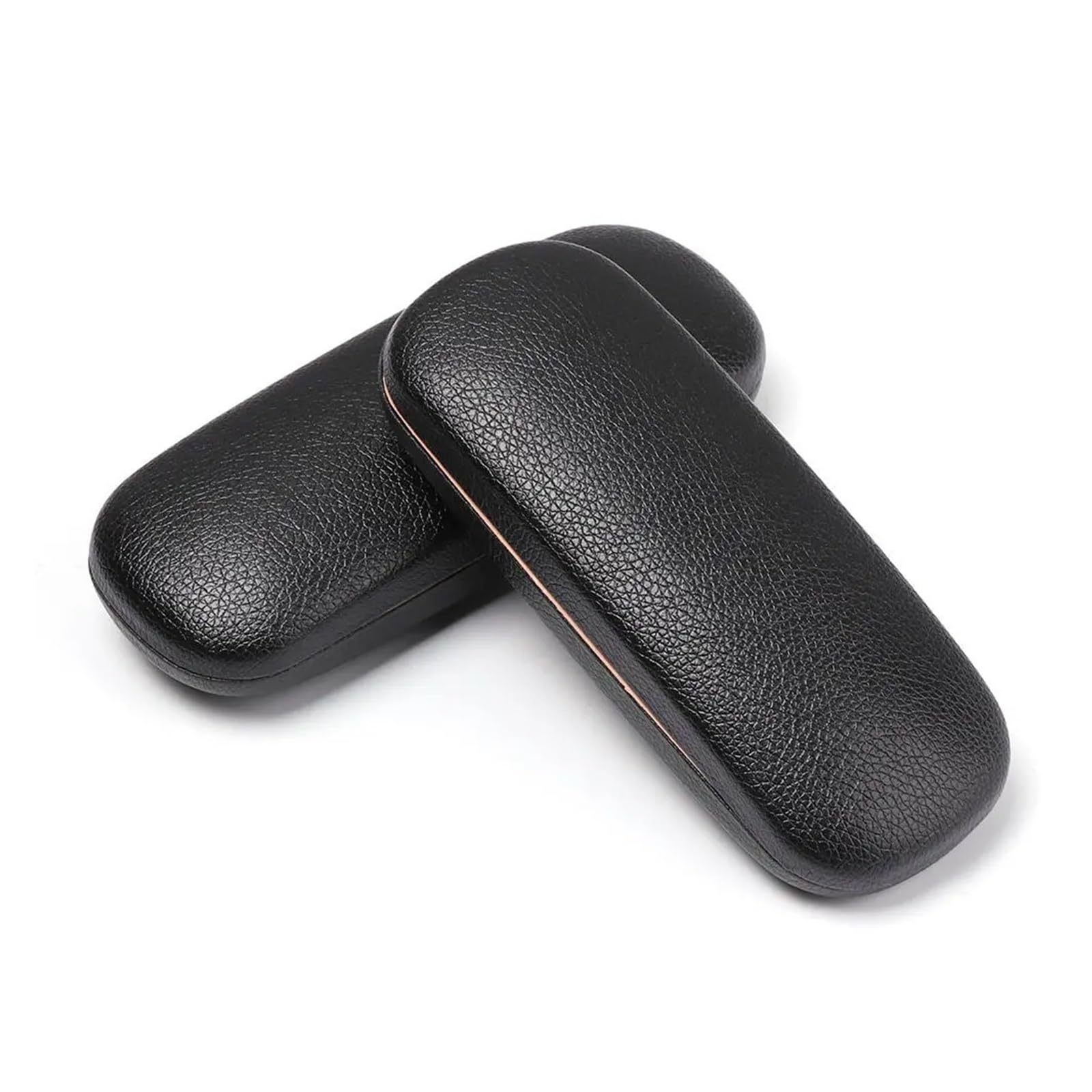 Funda de Gafas Blanda de Cuero Classic Leather Litchi Grain Glasses Case Waterproof Hard Frame Eyeglass Reading Protector Black Spectacle Cases