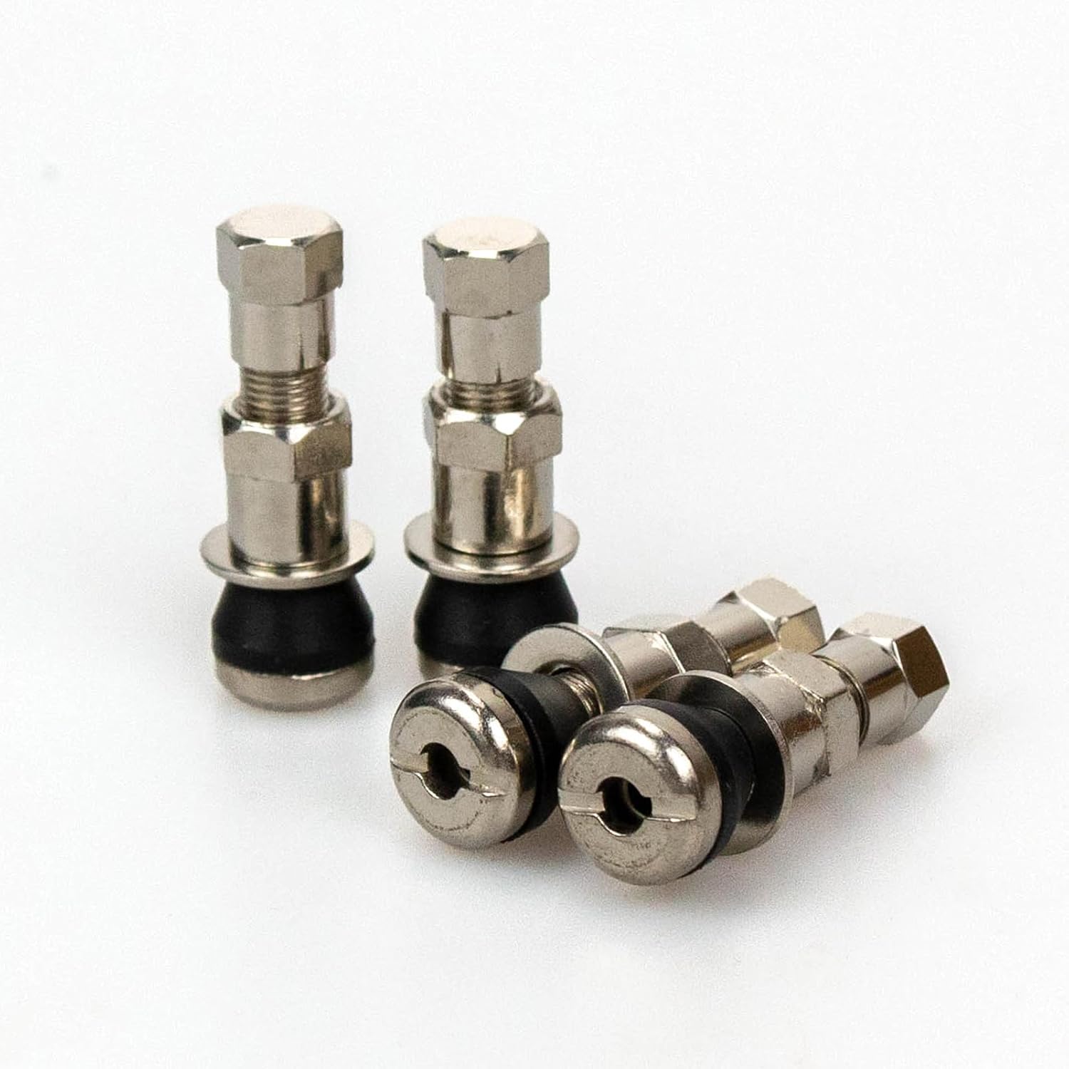 4 PCS TR-416 Metal Valve Stems Outer Mount, Fits 0.453 Inch and 0.625 Inch Rim Holes 1-1/2" Long