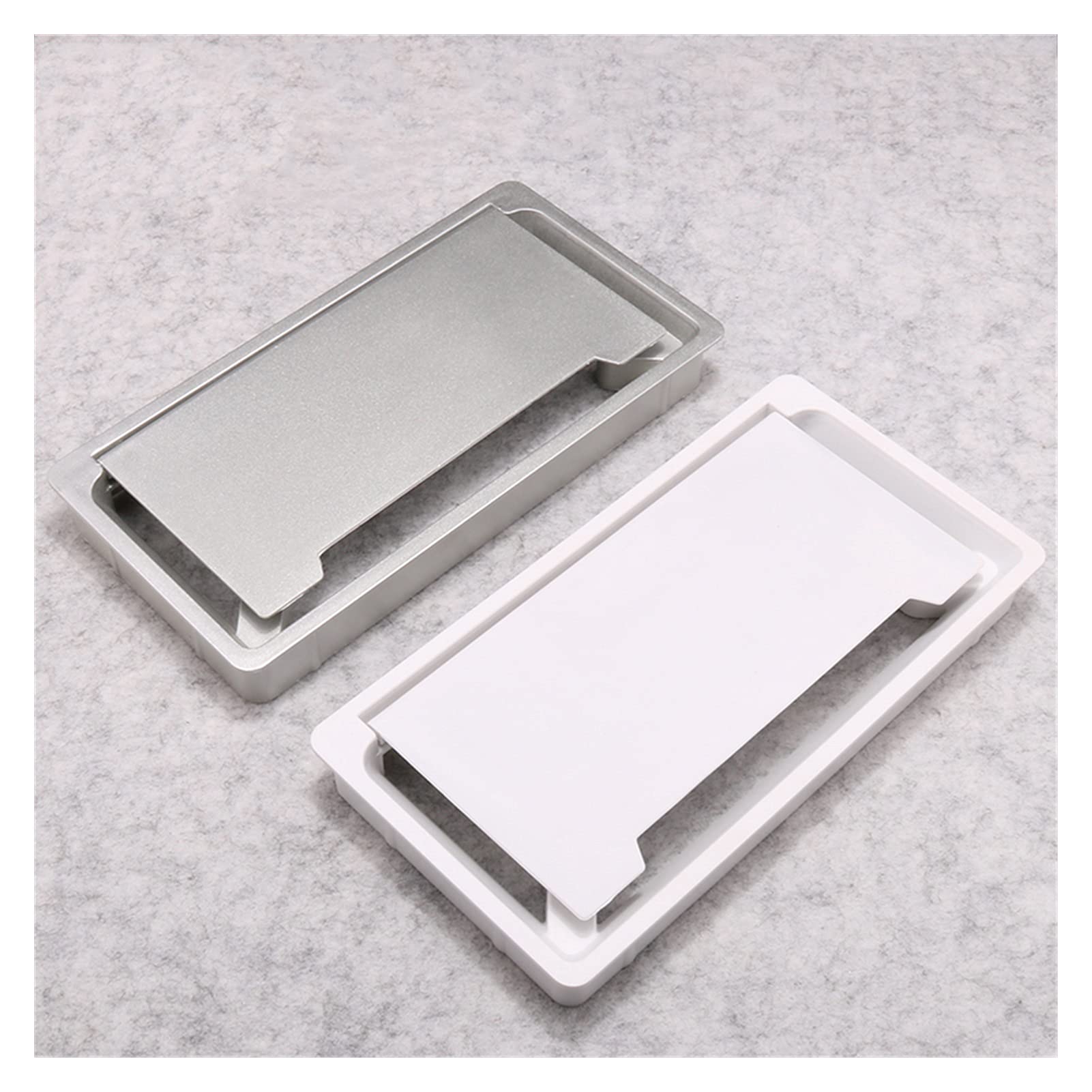 Passacavo da scrivania Passacavo da tavolo, copriforo for cavi in ​​ABS Base rettangolare Uscita cavi da tavolo Passacavo da scrivania for computer Protezione for cavi Organizzatore Ferramenta for mob