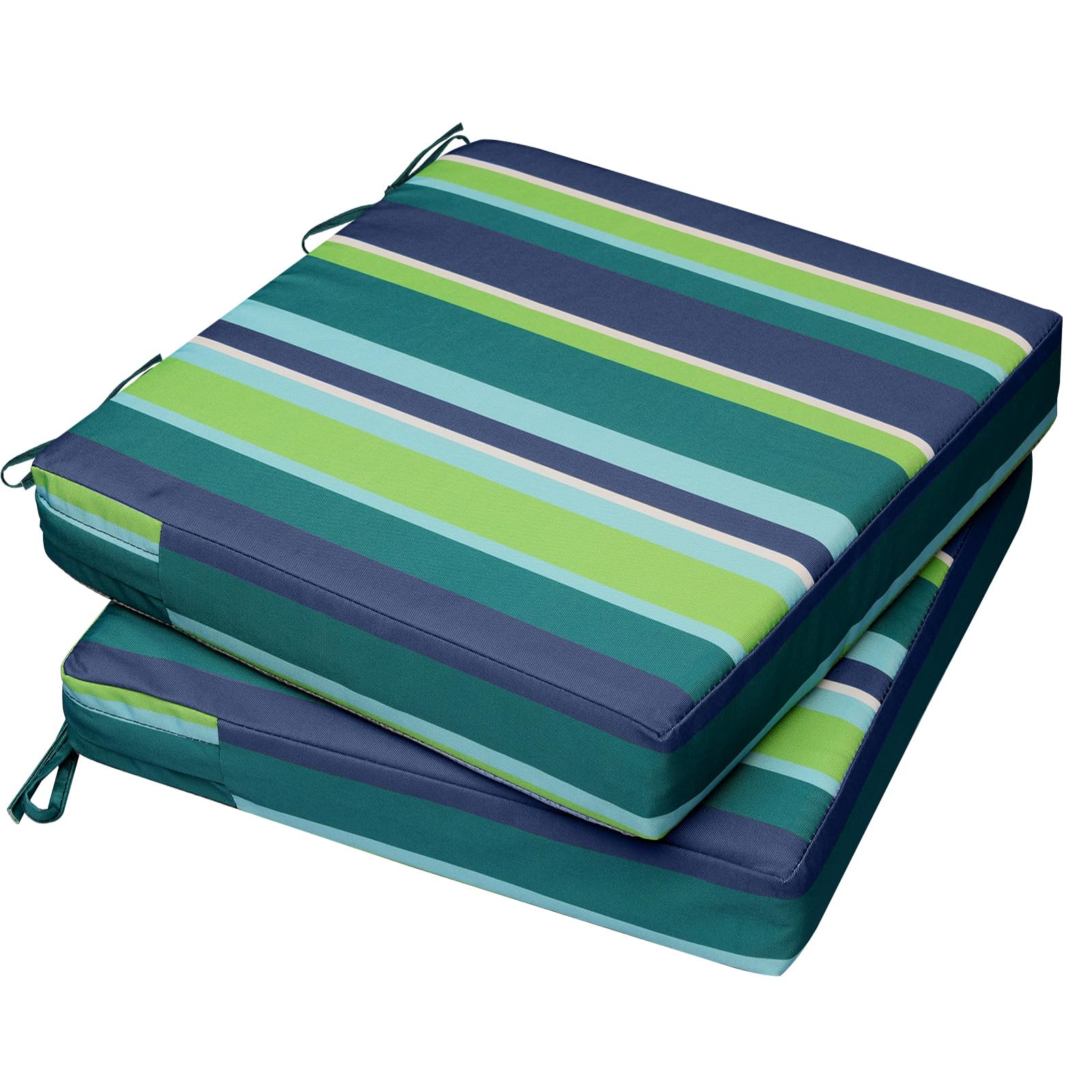 AAAAAcessories Outdoor Chair Cushions, 19 x 19 x 3 inches, Set of 2