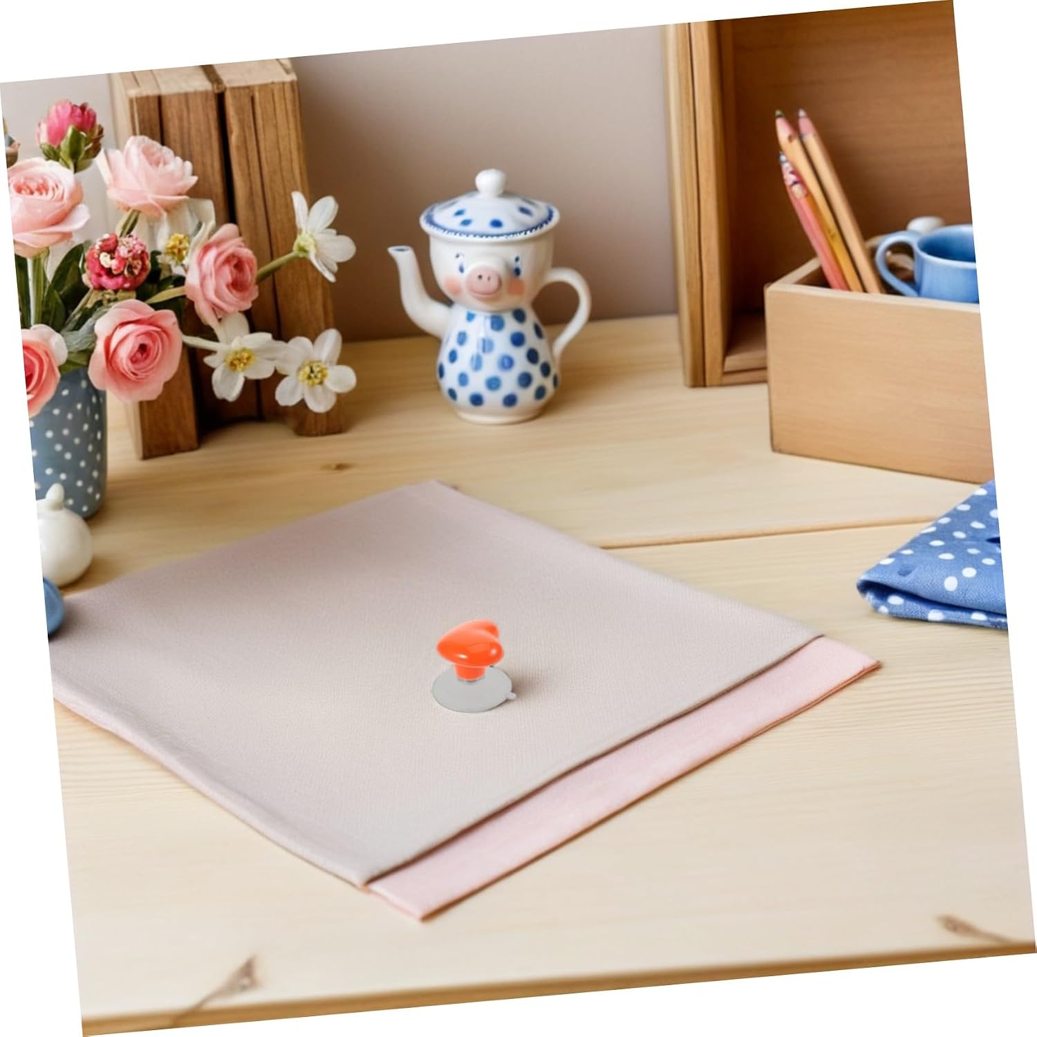 Artibetter Quilting Ruler Handle with Suction Cup and Heart-Shaped Knob, Sewing Tool for DIY Craft Projects, Non-Slip Grip for Accurate Quilt Cutting and Patchwork