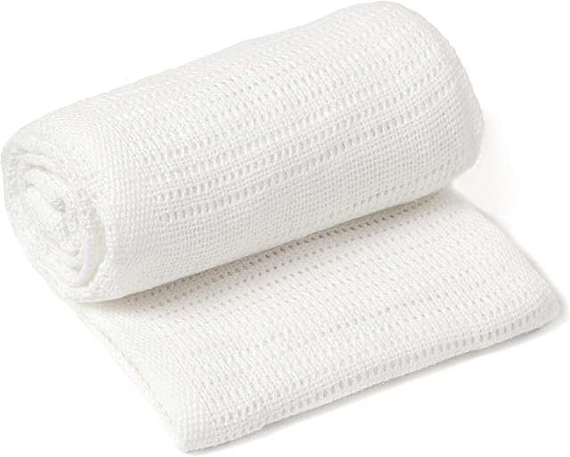 Clair de Lune | Extra soft Cellular Baby Blanket | 100% warm and cosy Cotton | Fits Pram/Moses Basket (90 x 70 cm) White