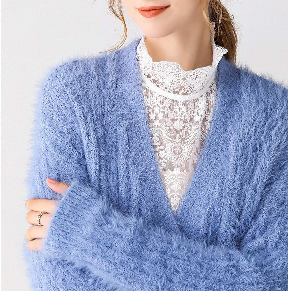 YEKEYI Women's Lace Floral False Faux Collar Shirt Fake Collar Half Shirt Detachable Collar - Image 3