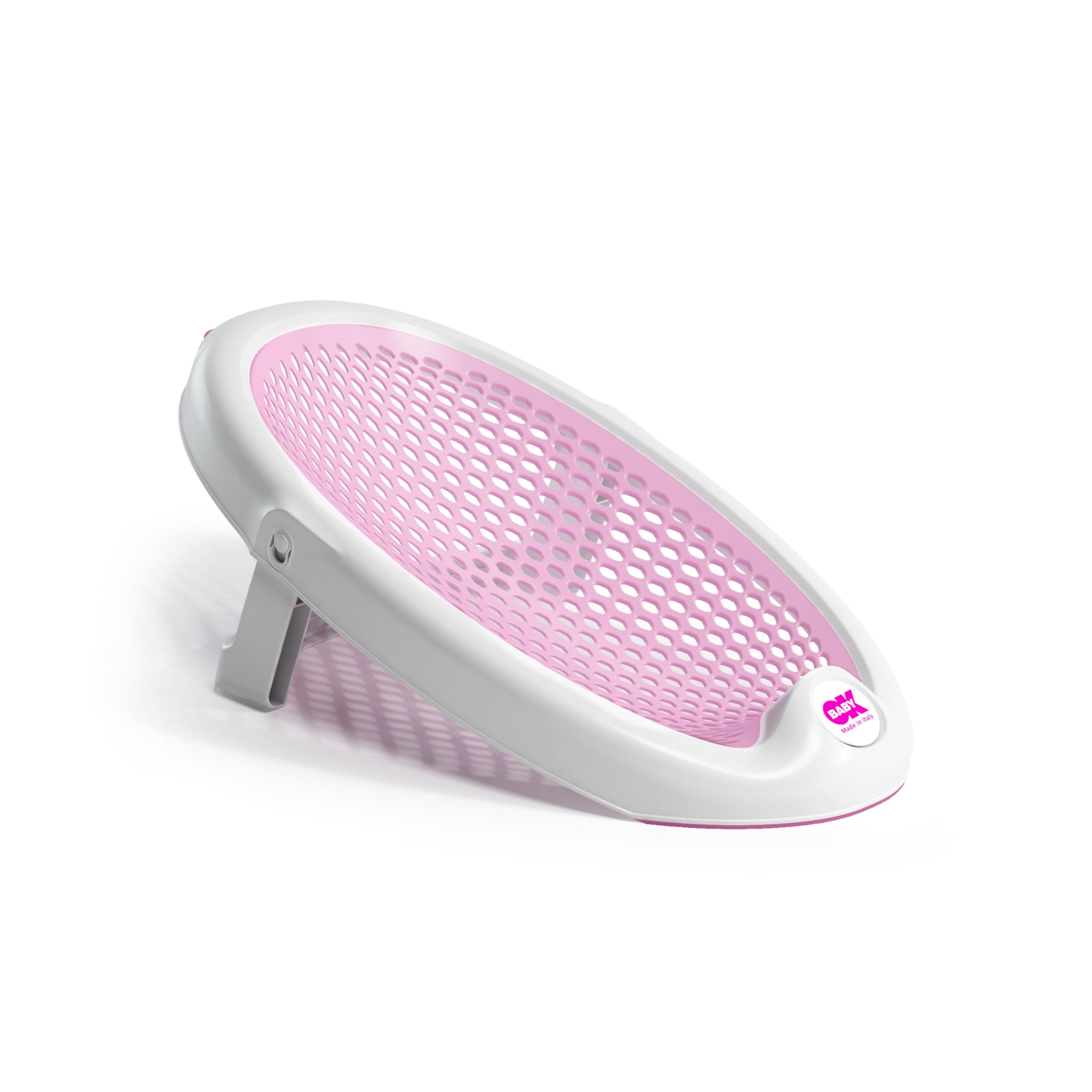 OKBABY Jelly - Sdraietta da Bagno Richiudibile, Morbida e Confortevole per il Bagnetto del Neonato 0-8 Mesi (8kg) - Rosa