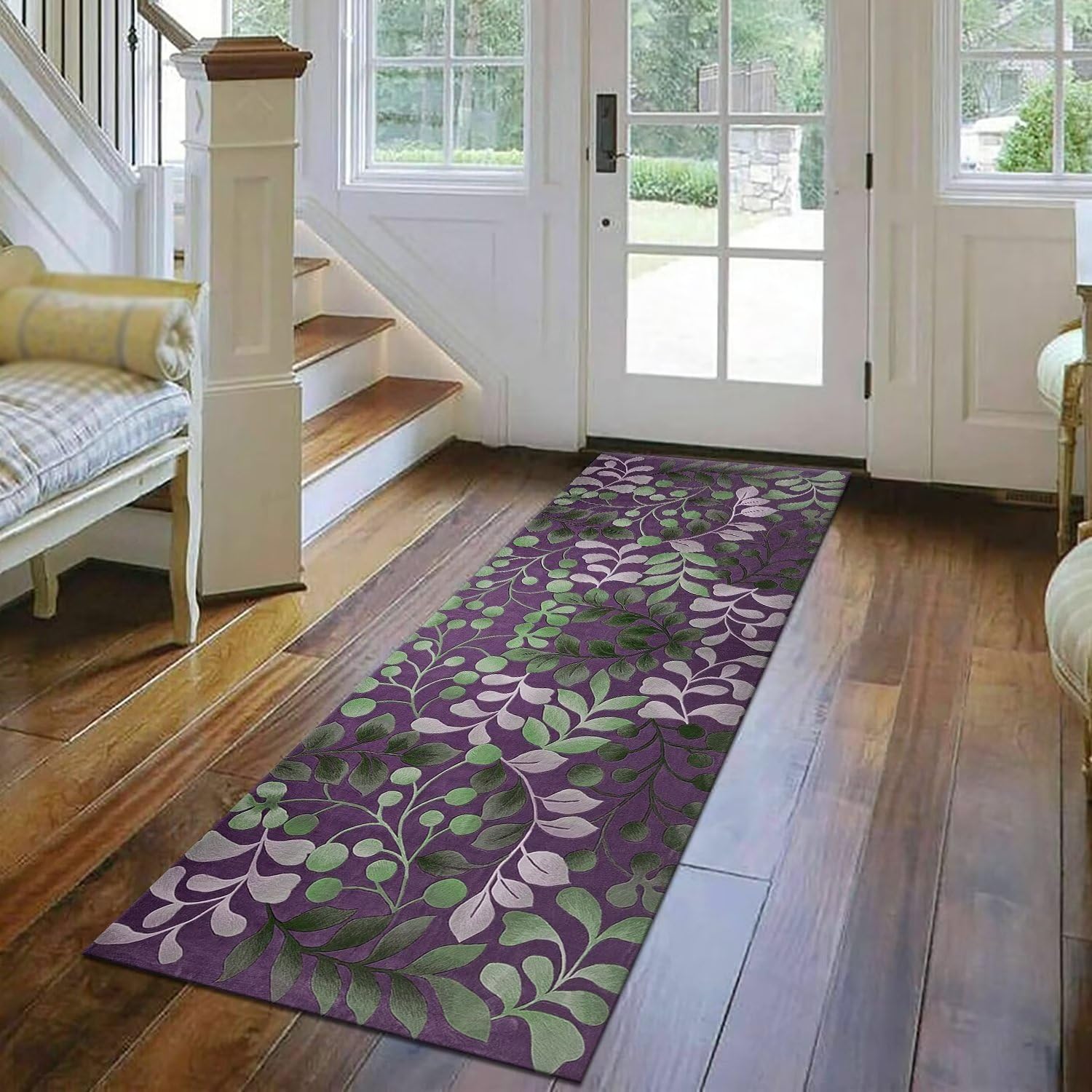 Tapijtloper Lang Keukenloper Vloerkleed Antislip Wasbare 40X250CM Keukentapijt Lopers Blauw-groen Tapijten Abstract Keukenmat per meter Slaapkamer Woonkamer Kinderkamer Tapijtpads Breedte 40-120cm