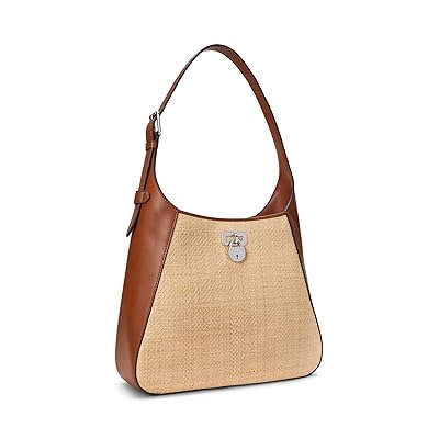 Lauren Ralph Lauren Raffia Large Tanner Shoulder Bag Shoulder Women