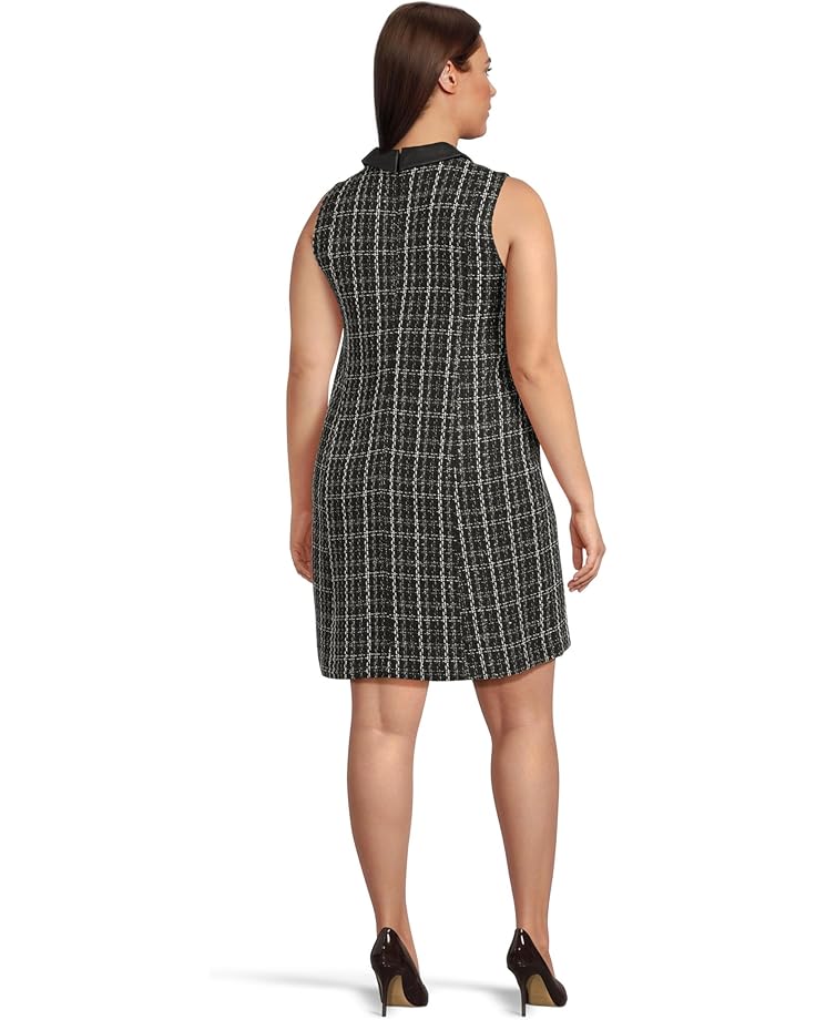 Calvin Klein Sleeveless Tweed Sheath With Collar - #3 of 4