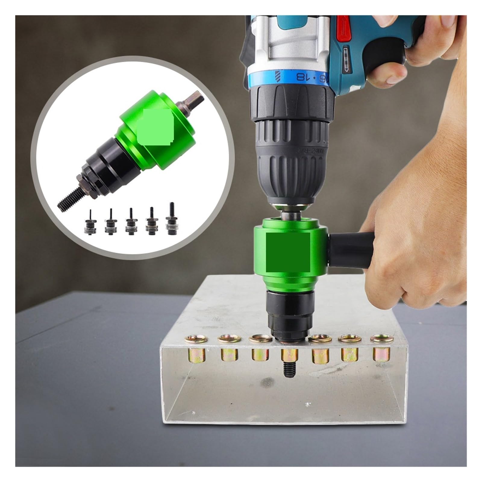 Chiodatrice Brad, Pistola sparachiodi, Pistola For Rivetti Elettrici Rimovibile Elettrica M3 ~ M8 Adattatore For Pistola For Dadi For Rivetti Inserto For Dado Tirare Strumento Di Rivettatura For Trapa