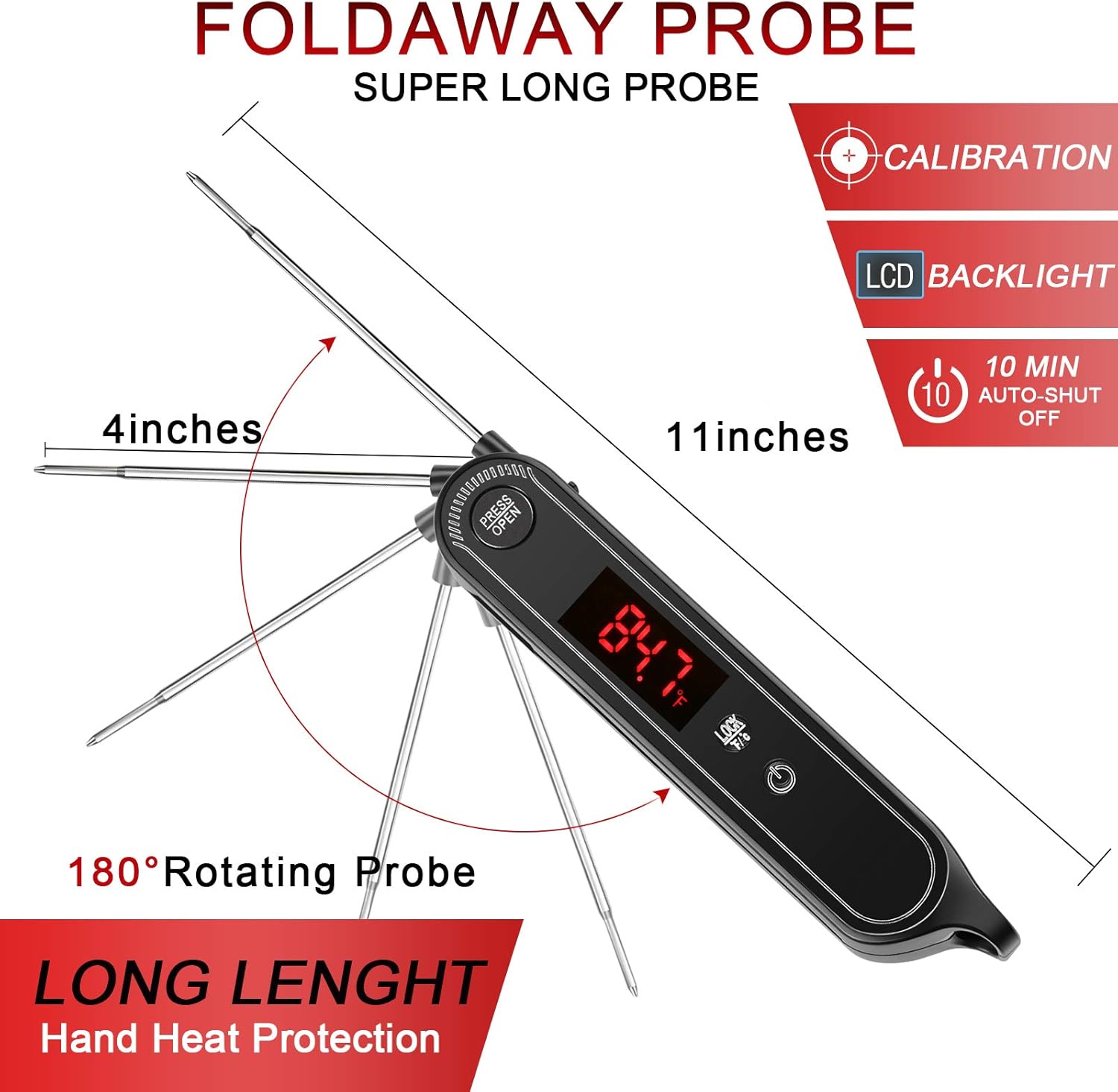 Review Instant Read Cooking Thermometer,Meat Thermometer,Fast Test