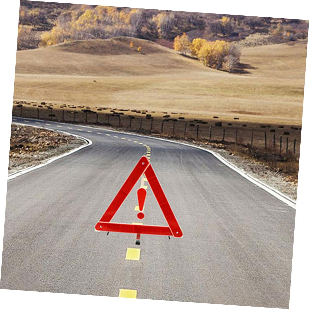 3pcs Reflective Emergency Warning Triangle for Roadside Safety High Visibility Triangles for Vehicles Sturdy Construction for Nighttime Use for Car and Truck Emergencies