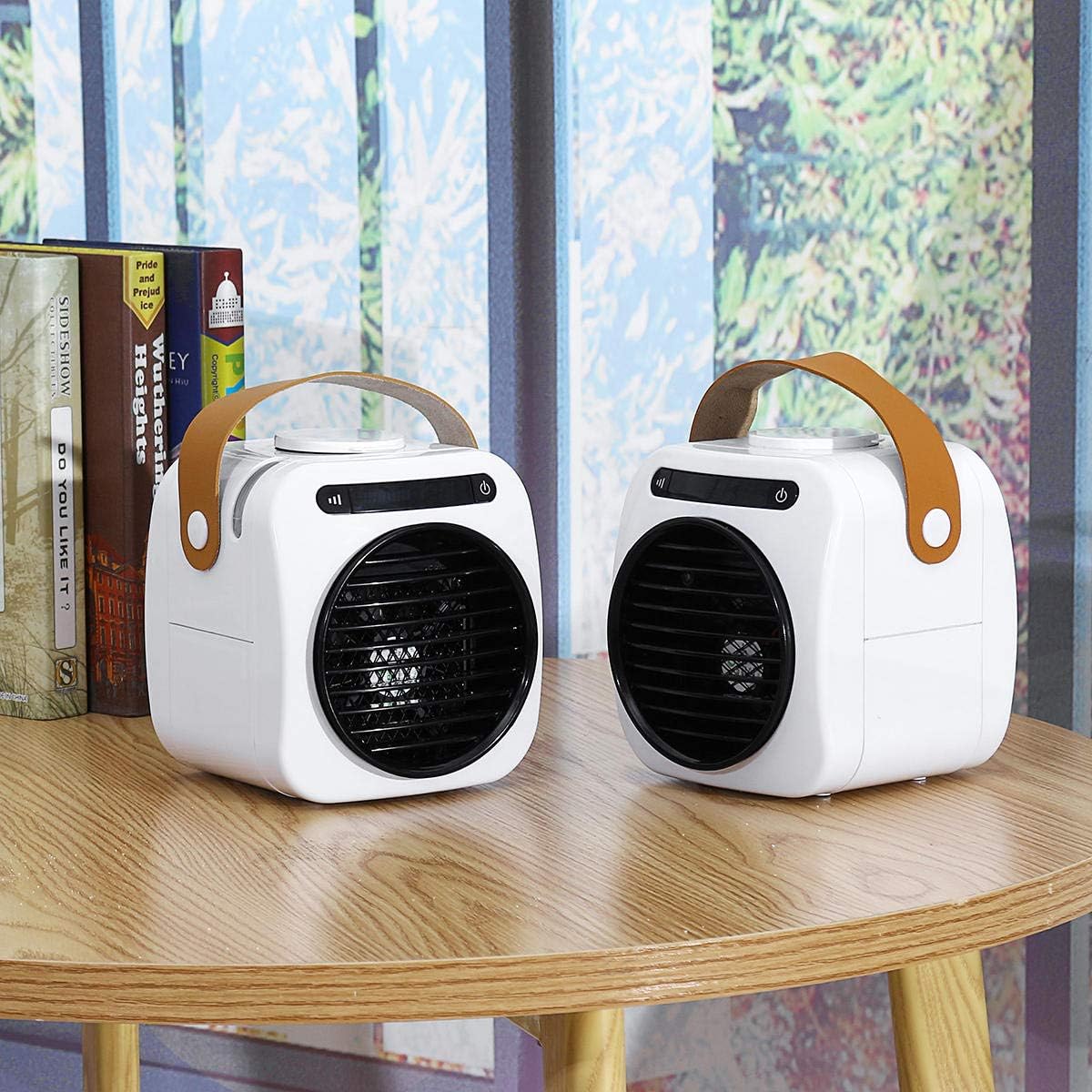 NP Portable Mini Cooling Fan USB Air Conditioning Humidifier with Water Tank Cooler (Color : Seven Light Colors with Remote)