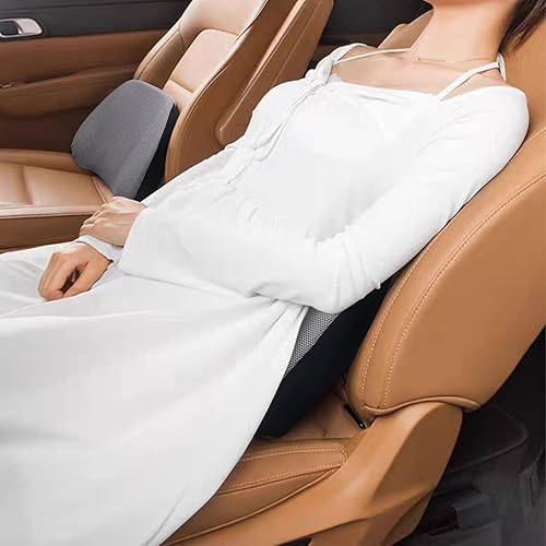 Miniatura 8 de Almohada Lumbar Súper Cómoda, Almohada de Soporte Lumbar para Alivio del Dolor de Espalda con Correa Ajustable, 100% Espuma Viscoelástica y Funda