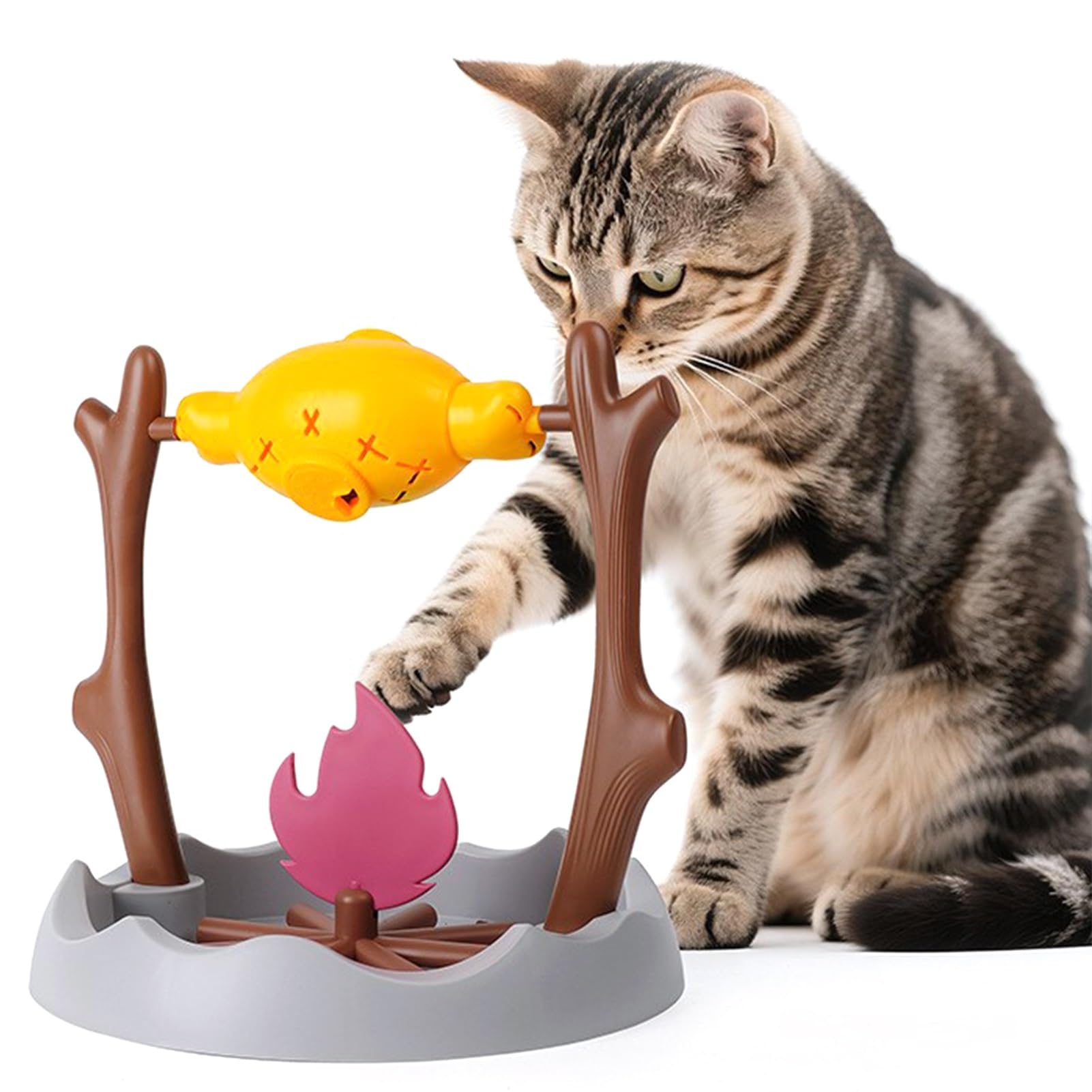Distributeur de friandises pour chat contre l'obésité et l'ennui rotatif