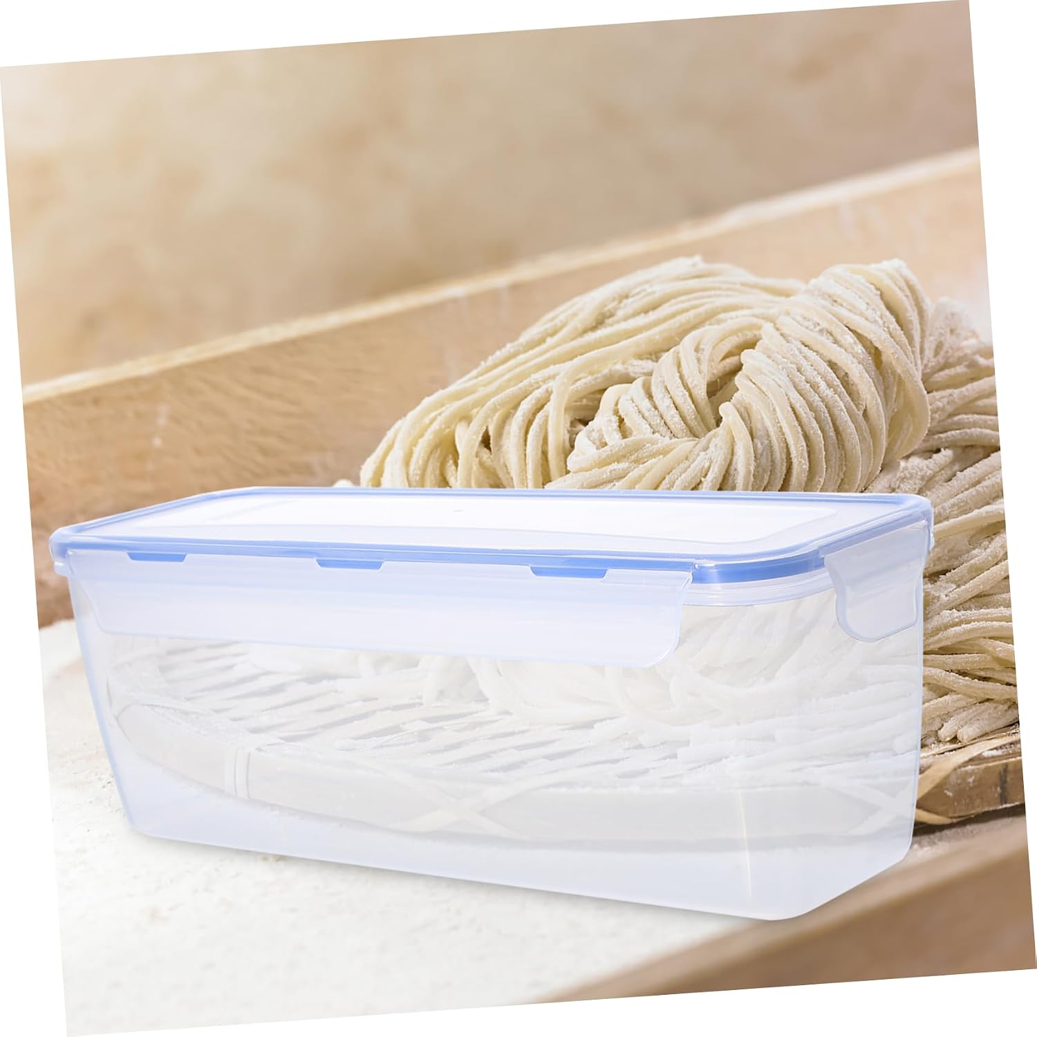 Noodle Food Storage Container with Lids Airtight Pasta Organizer for Kitchen Pantry Large Capacity Sealing Storage for Spaghetti Noodles and More