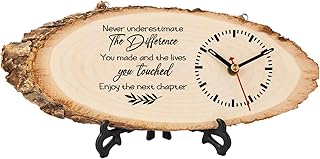 Retirement Gifts for Men Woman Wooden Clock Personalized Retirement Gifts, Farewell Gift for Coworkers,