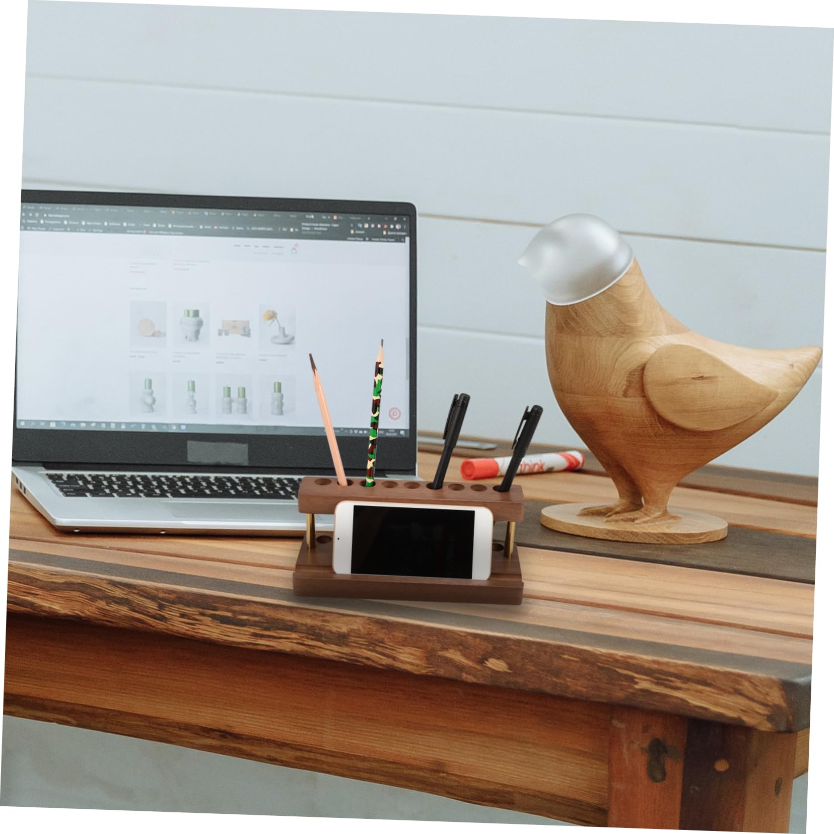 2stücke Praktischer Stift-Organizer Mit Pinselhalter Für Kreative Kunst Und Malutensilien Eleganter Tischständer Für Bleistifte Pinsel Und Farben Für Büro Und Atelier