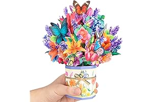Pop-Up Excitement: Exploding Butterfly Box Surprises with Flourishing Floral Abundance