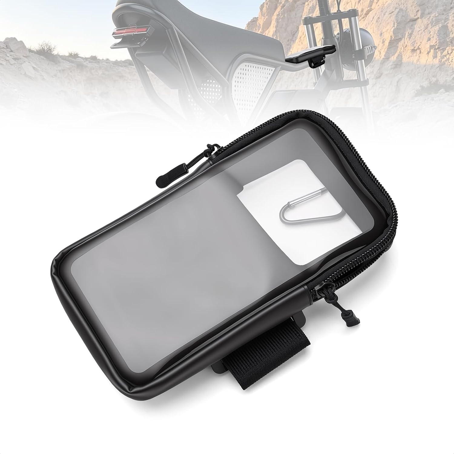 Electric Dirt Bike Frame Bag with Touch Screen, Nylon Battery Frame Storage Pouch Phone Bag Fit for Tuttio Soleil 01, Surron Light Bee S/X Ultra Bee, Talaria Sting MX3/R MX4 Pro, E Ride Pro