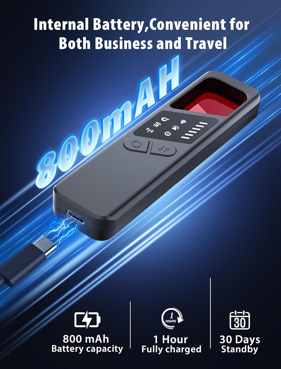 7-in-1 Hidden Camera Detectors,Bug Detector, Hero Privacy Pen, rf Detector,GPS Tracker Detector,Anti spy Detector,Listening Device Detector in Travel,Car,Office,Hotel to Protect Privacy（ Black）