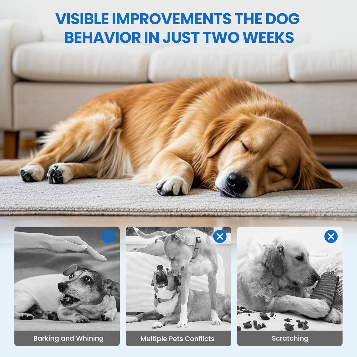 Dog Calming Diffuser, Puppy Pheromones Calming Diffuser, Relaxing Pheromone for Dogs Relief Stress Anxiety Fighting Scratching Barking, Help Train Dog to Pee, 1 Diffuser 2 Refill(48ml)