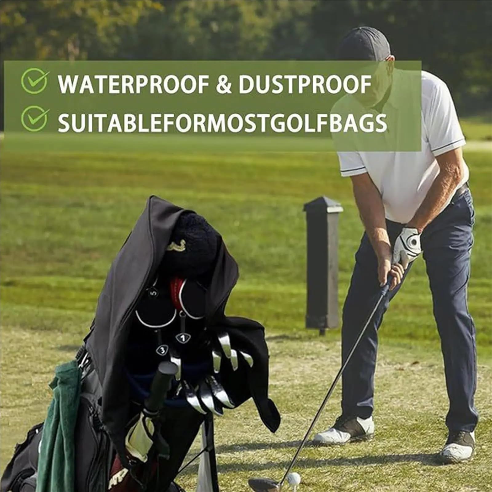 golf bag rain cover sports direct Bingche Covers for Rainproof Golf Bag Dust Weatherproof Foldable Rain Hood UV-Resistant Lightweight Club Protector : & Outdoors POV: This micro mini Import. data_uscost_10.27 Size:XL (61cm)