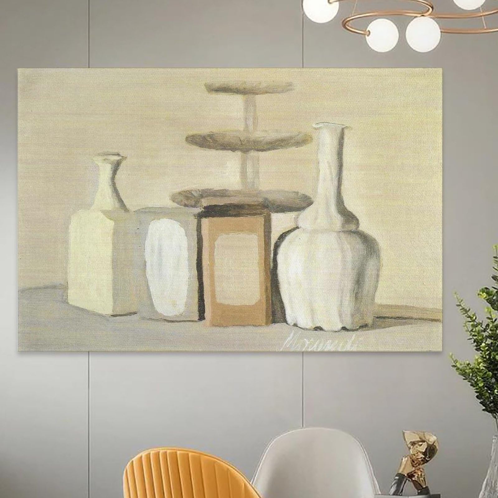 MORANDI　Giorgio Morandi　ジョルジョ・モランディ１９６３年 ジョルジョ・モランディ 「静物 1946」アートポスター（フレーム