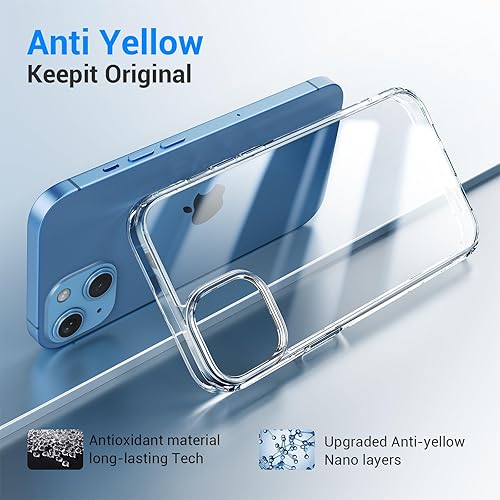 Miniatura 4 de AVEN Funda 5 en 1 para iPhone 15, con 2 protectores de pantalla de vidrio templado + 2 protectores de lente de cámara, funda de teléfono de 6.1