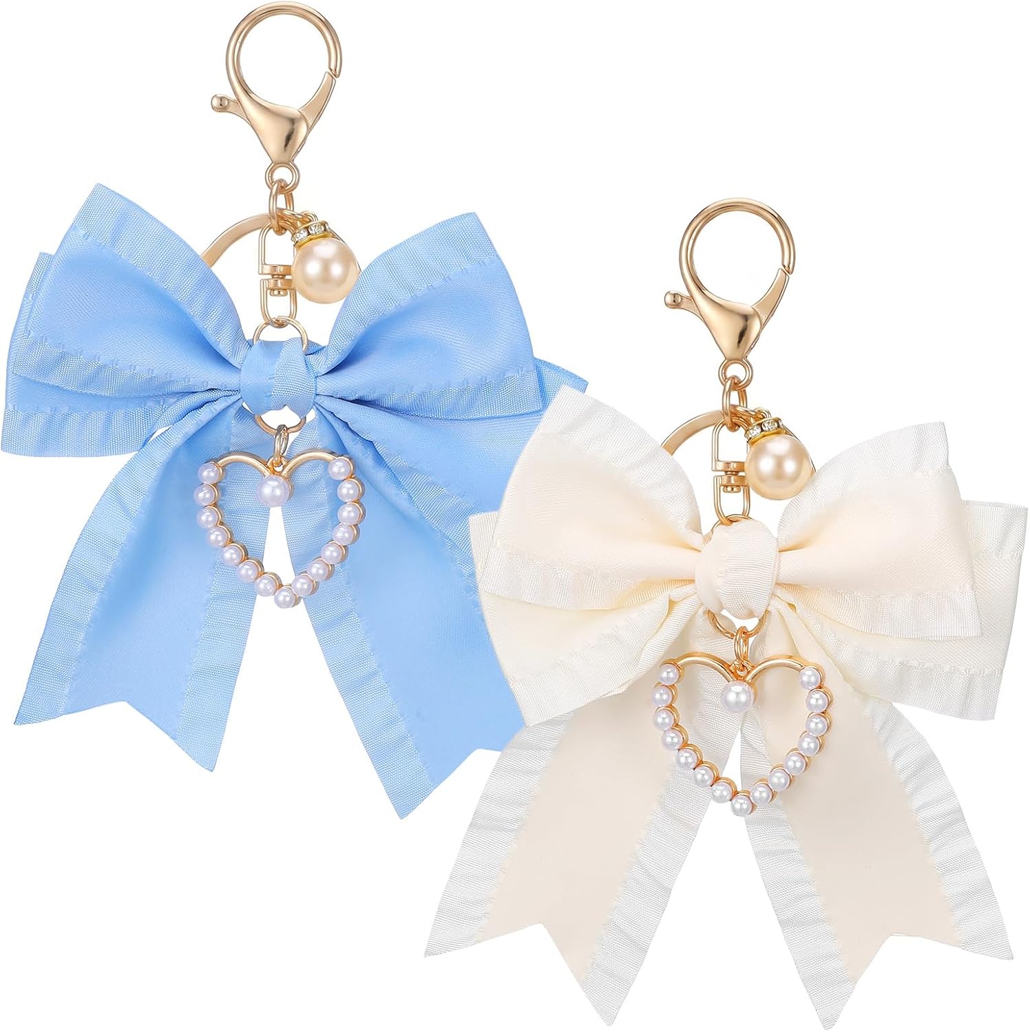 2PCS Bow Chain for Purse, Purple & Pink