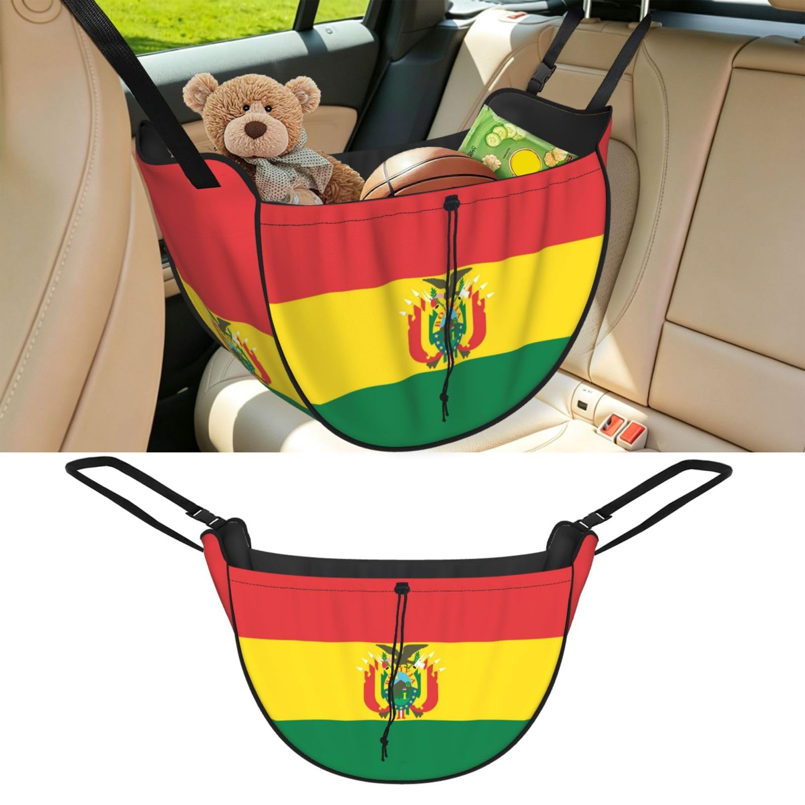 CNTDBU Flag of Bolivia Car Seat Organizer-Backseat Storage Bag for Travel