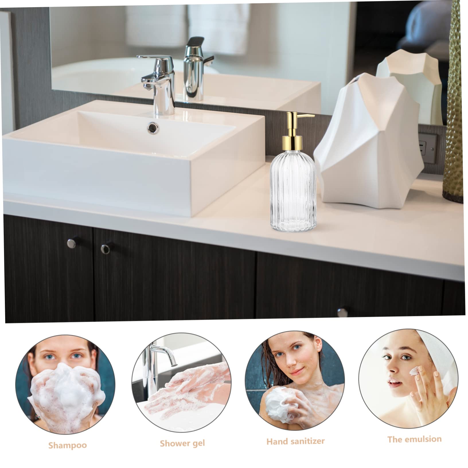 TOPBATHY 2pezzi Flaconi Dispenser Per Lozione Pompa Contenitore Per Dispenser Di Shampoo Flacone Pompa Creativo Per Uso Quotidiano