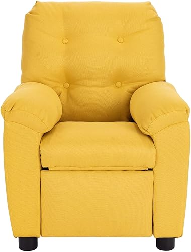 Miniatura 1 de ICE ARMOR 99-8001YE - Sofá reclinable con respaldo copetudo para niños, con reposabrazos y reposapiés en acabado amarillo