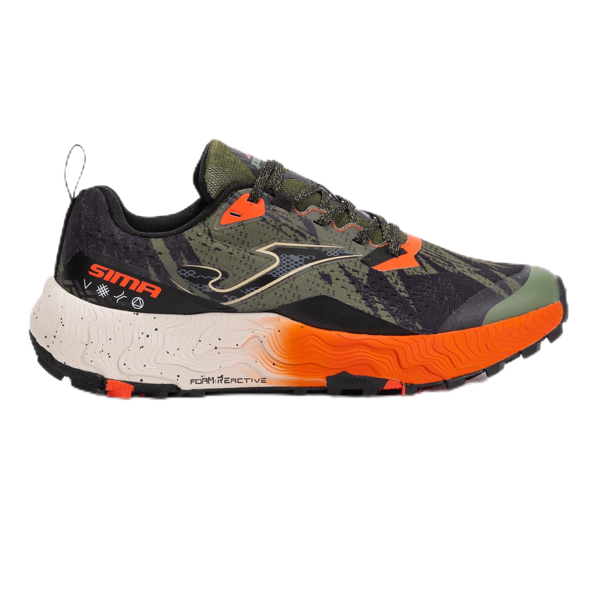 Joma Zapatillas Trail Hombre, 40 – 46, Amortiguación Reactiva y Agarre, Caqui
