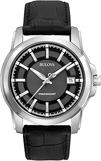 Men's 96B158 Precisionist Leather Strap Watch - coolthings.us