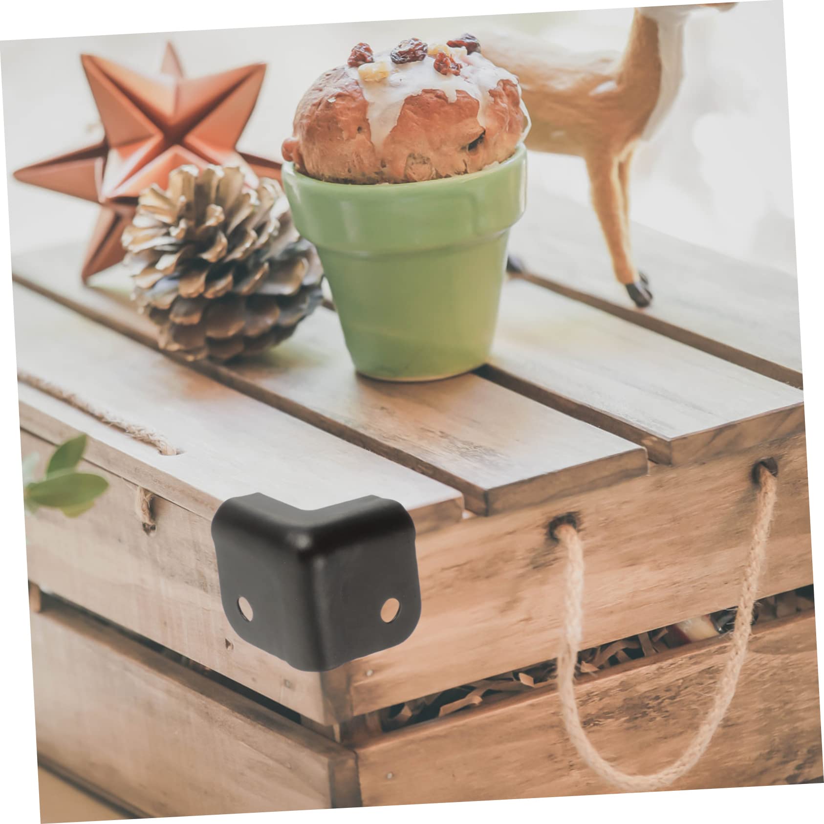 DOITOOL 16pezzi Protezioni Angolari Per Scatole Di Legno Protezione Per Cassa Acustica Decorativo Per Mobili e Valigie