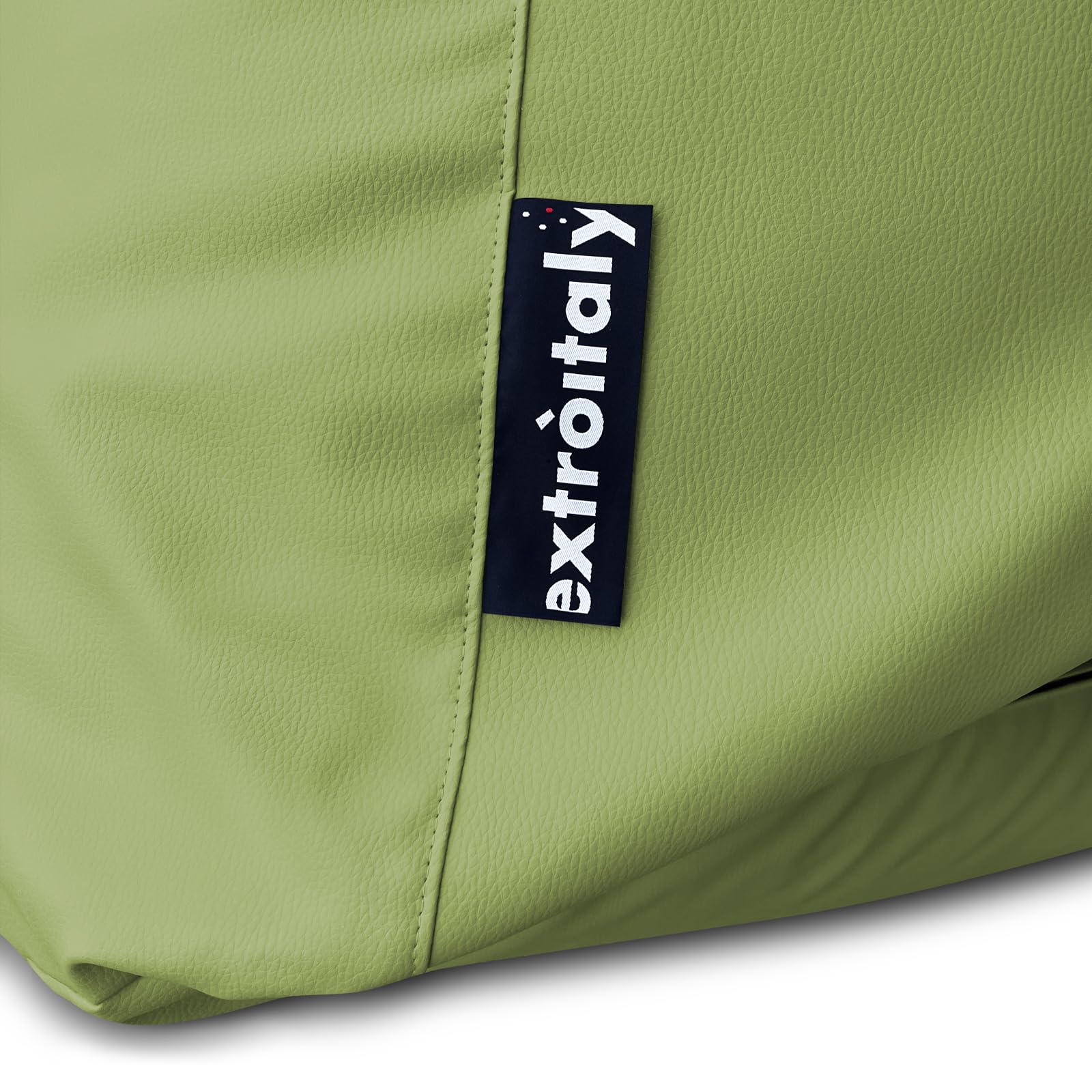 Extroitaly Pouf Tera – Poltrona Sacco In Ecopelle Lime, 78x78 H.93 Cm, Sfoderabile E Leggera - 2