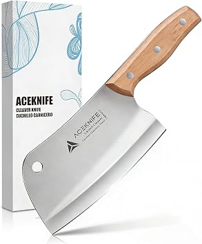 5.8 Inch Lightweight Chinese Cleaver, High Carbon Stainless Steel | Ultra Sharp Meat & Vegetable Knife, Ergonomic Pakkawood Handle, Ideal for Slicing, Chopping & Everyday Cooking