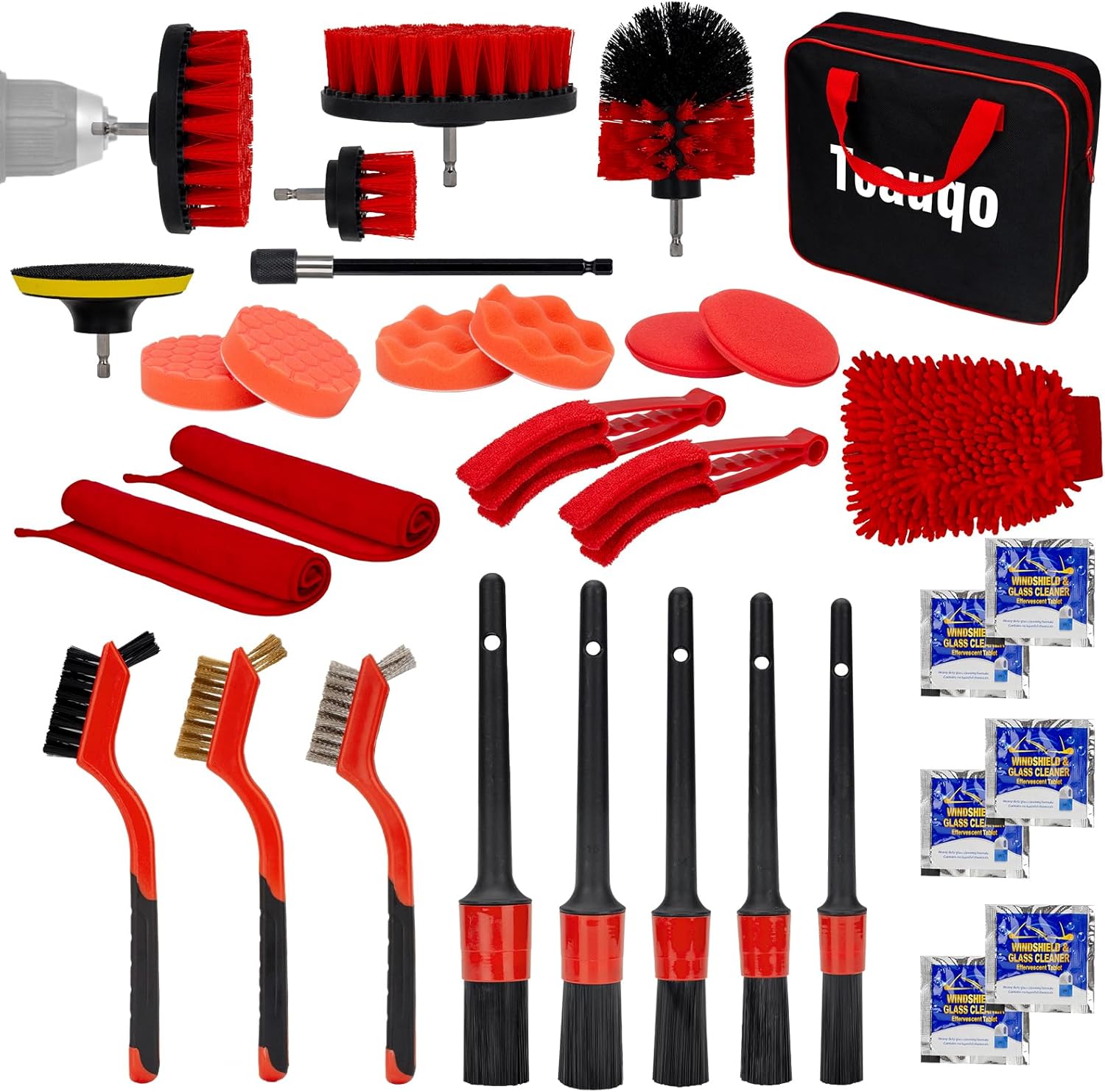 Toauqo 32PCS Car Detailing Kit Car Cleaning Tools Auto