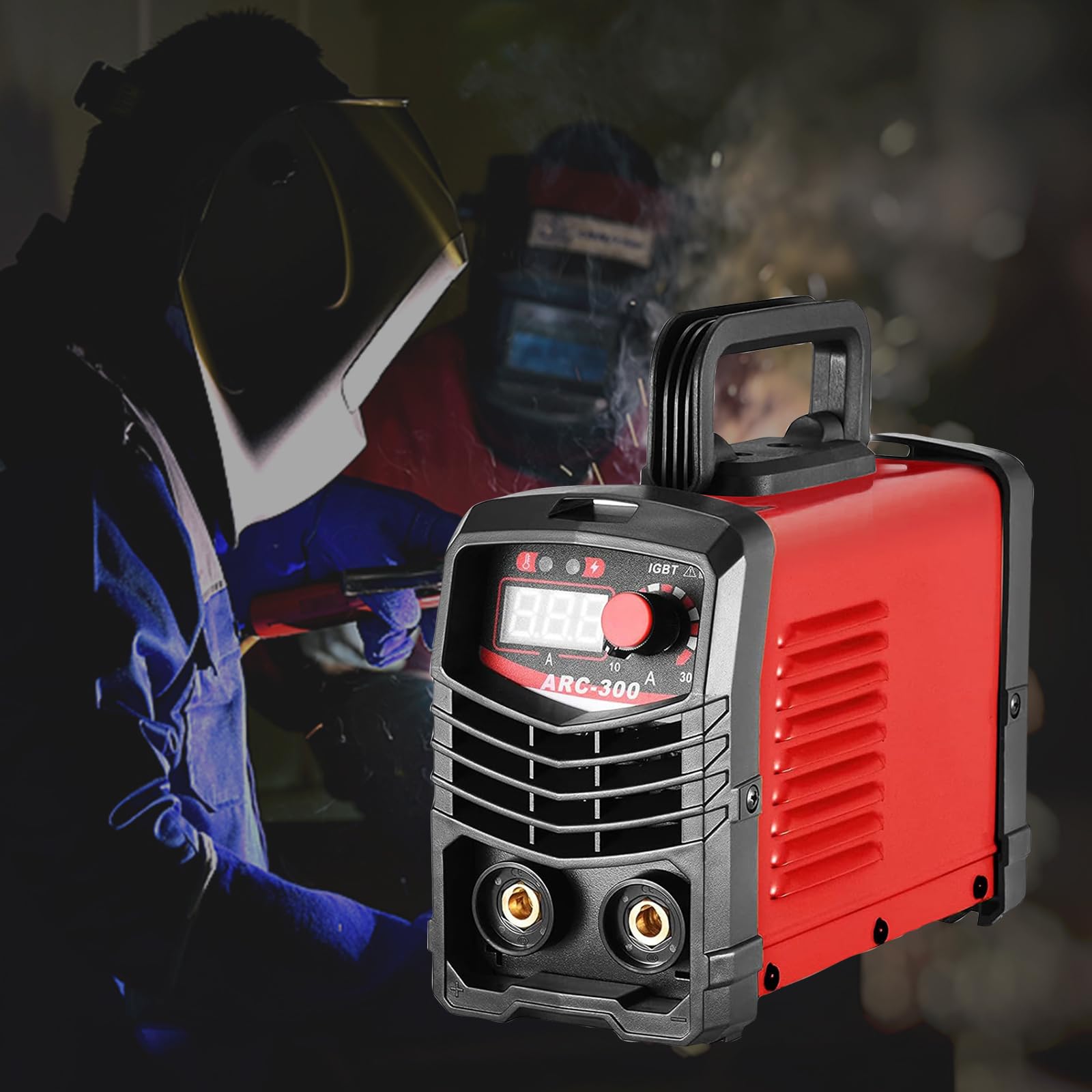 Poste à Souder Arc Portable ARC-300, Onduleur IGBT 230V Poste à Souder à Électrode avec Écran LCD Numérique, Station Soudage Arc Compact pour Bricolage, Réparation Automobile