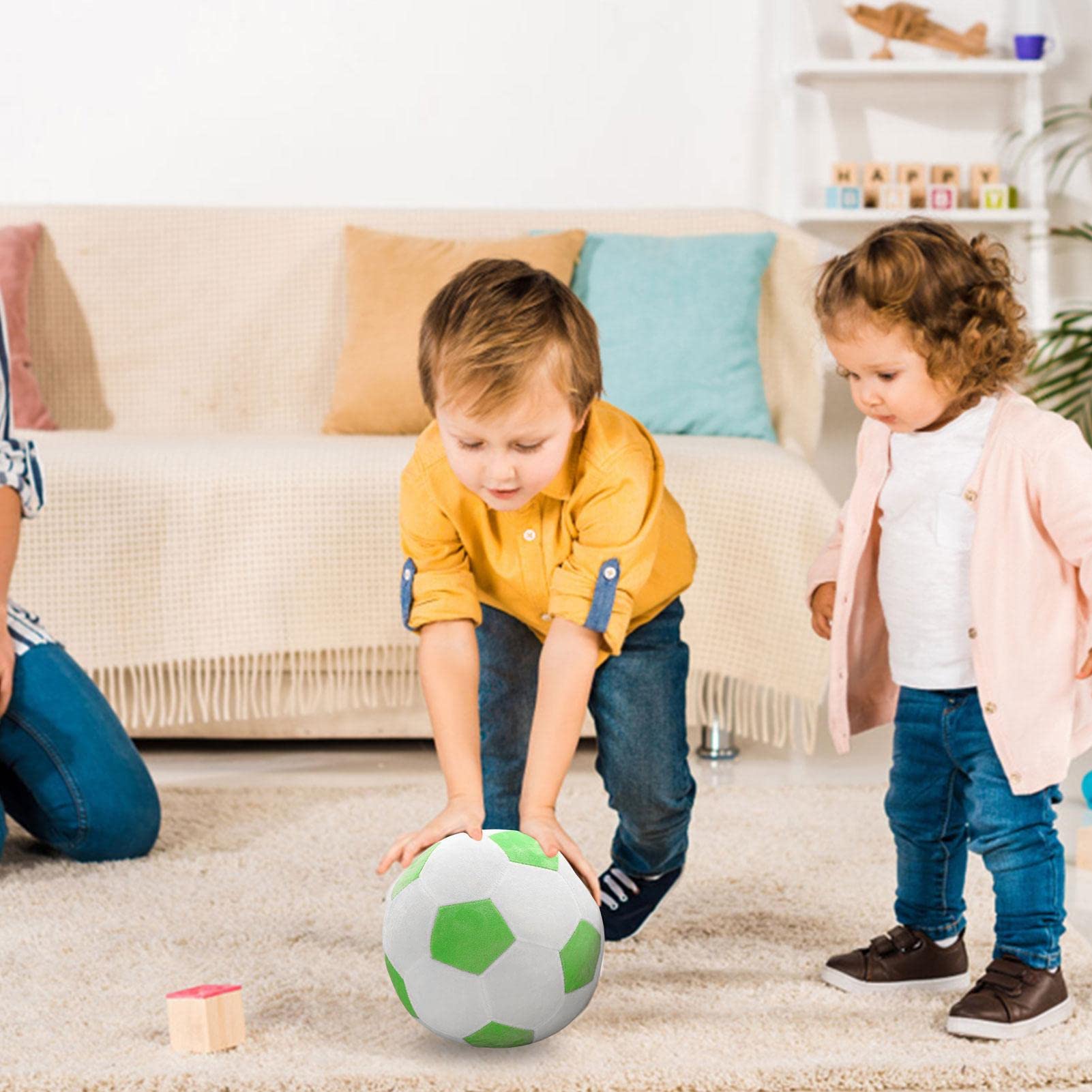 Baohd Oreiller Ballon de Soccer en Peluche Jouet de Sport pour Bébé Cadeau pour Enfants Adultes