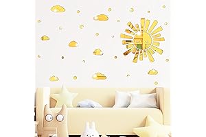 Decorative 3D Sun Cloud Acrylic Wall Mirror Stickers