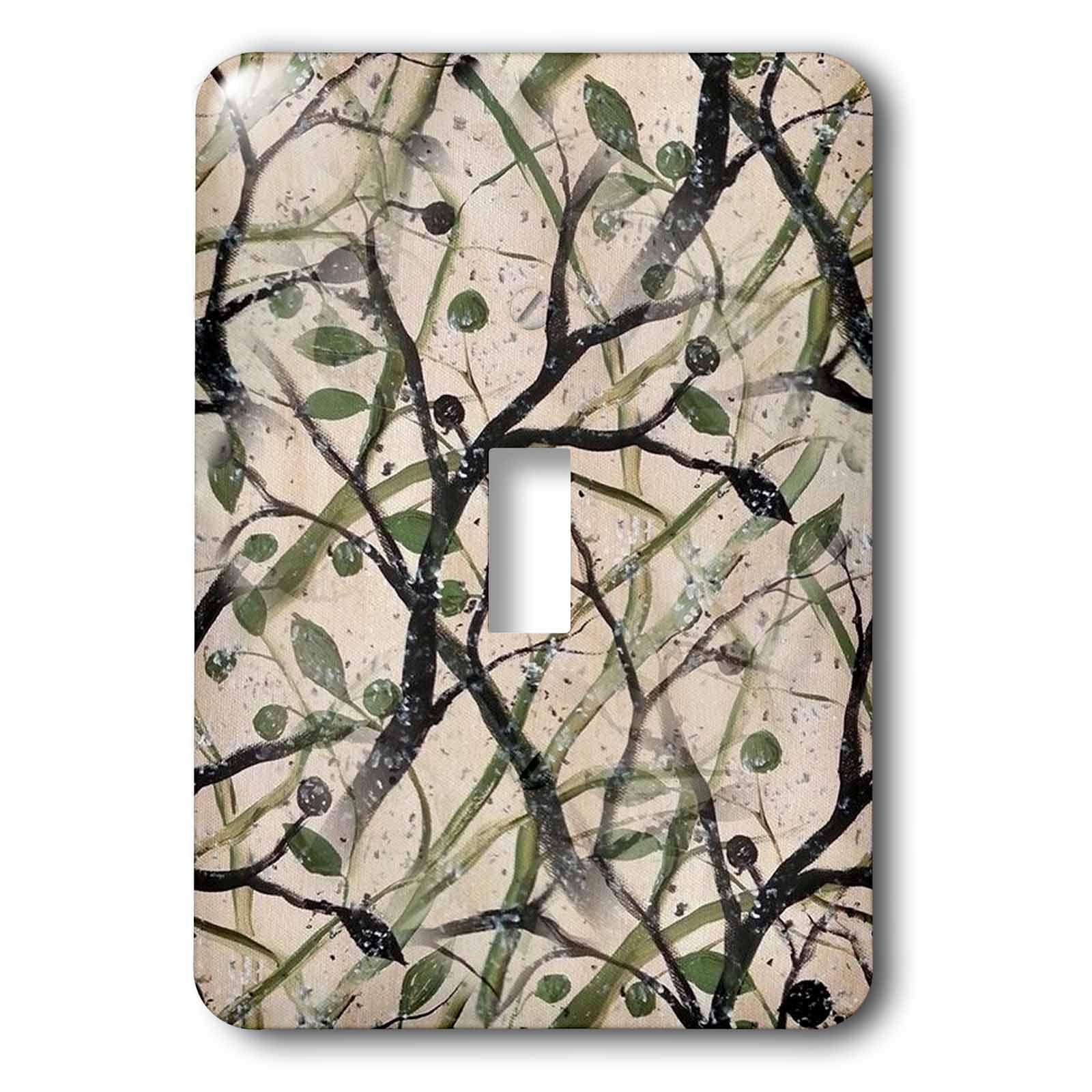 Olive Tree numérique Abstrait plaque de commutateur pour un salon moderne et nature