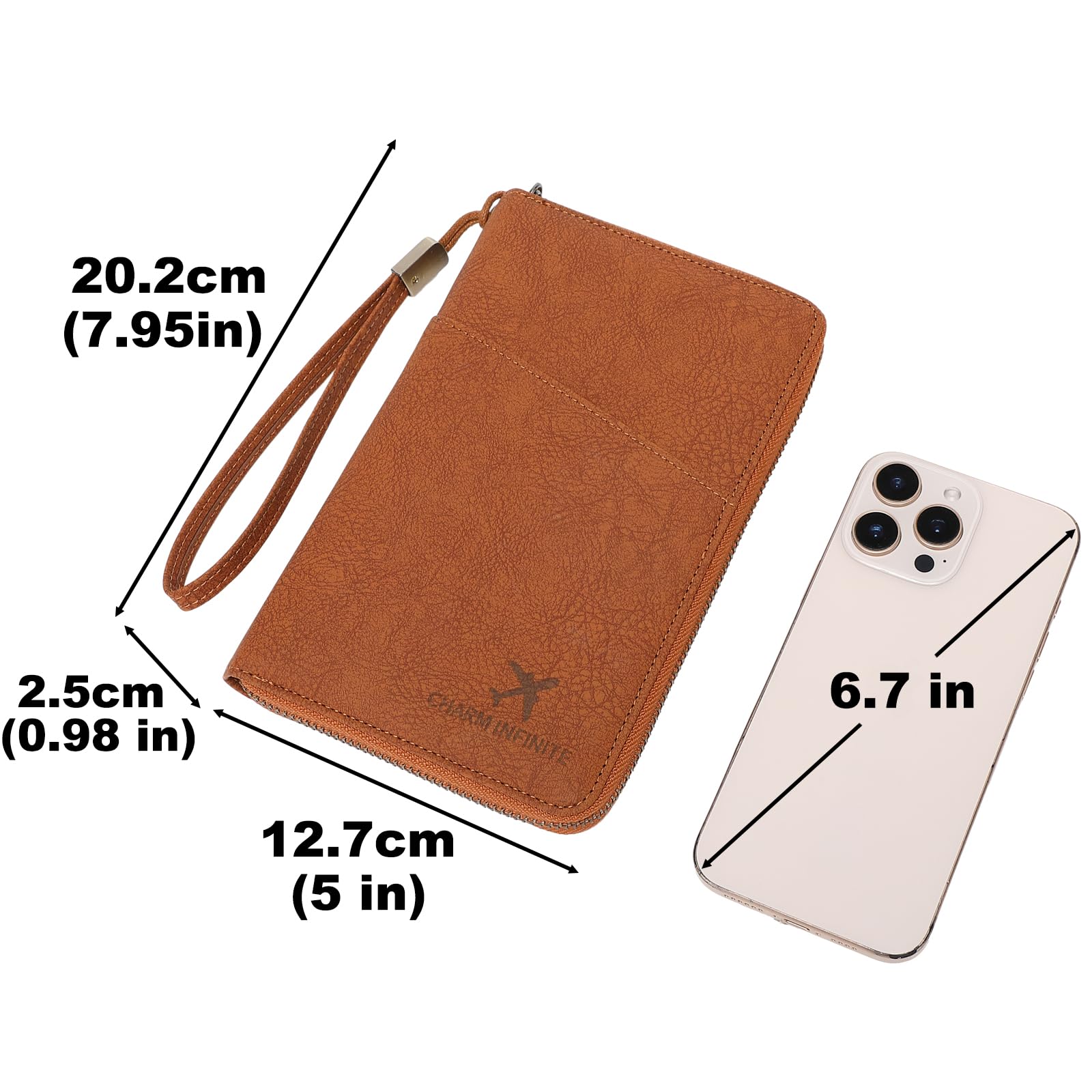 Toctax Pochette Passeport Famille, Porte Passeport Voyage Famille avec Blocage RFID, Porte Document Voyage