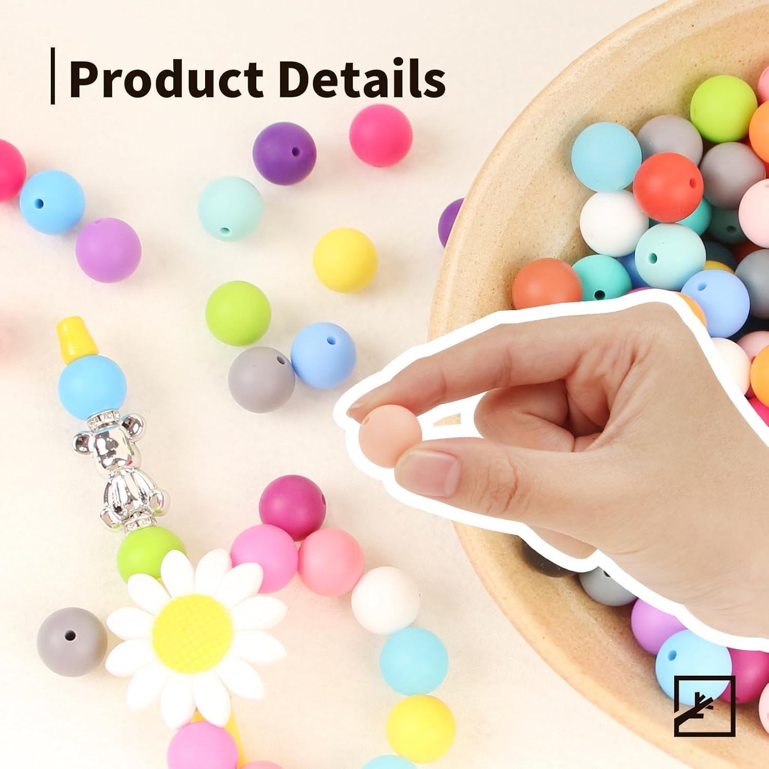 ZIFTY 240Pcs Silicone Beads for Keychain Making Kit 15mm Silicone Beads Bulk 30 Colors Loose Round Rubber Silicone Focal Beads for Pens, Necklace Bracelet Making Kit, Jewelry, Art, Crafts, DIY - Image 3